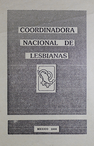 IMAGEN DE LA PORTADA DE LA PRIMERA COALICIÓN DE GRUPOS LÉSBICOS EN MÉXICO, COORDINADORA NACIONAL DE LESBIANAS (CNL)