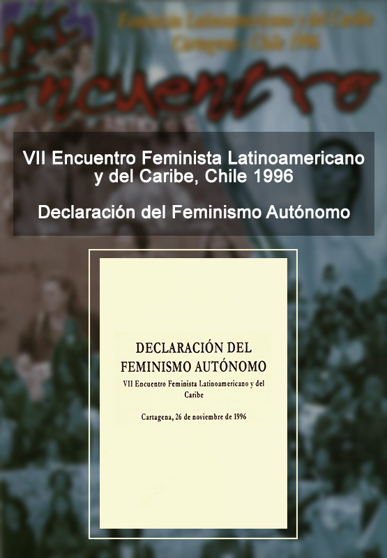 Imagen del documento relevante, declaración del feminismo autónomo
